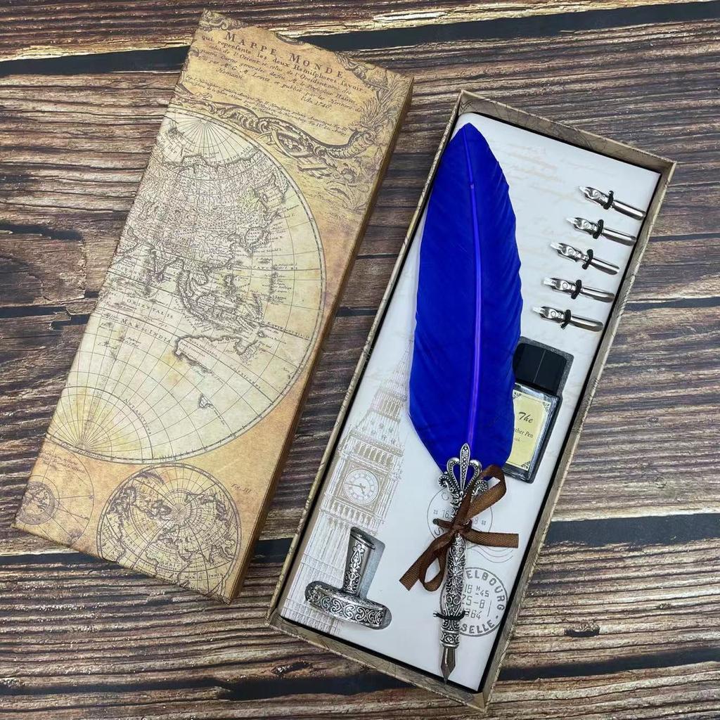 Creative Retro Quill, Available For Direct Sale, Crown Accessory Quill With Base