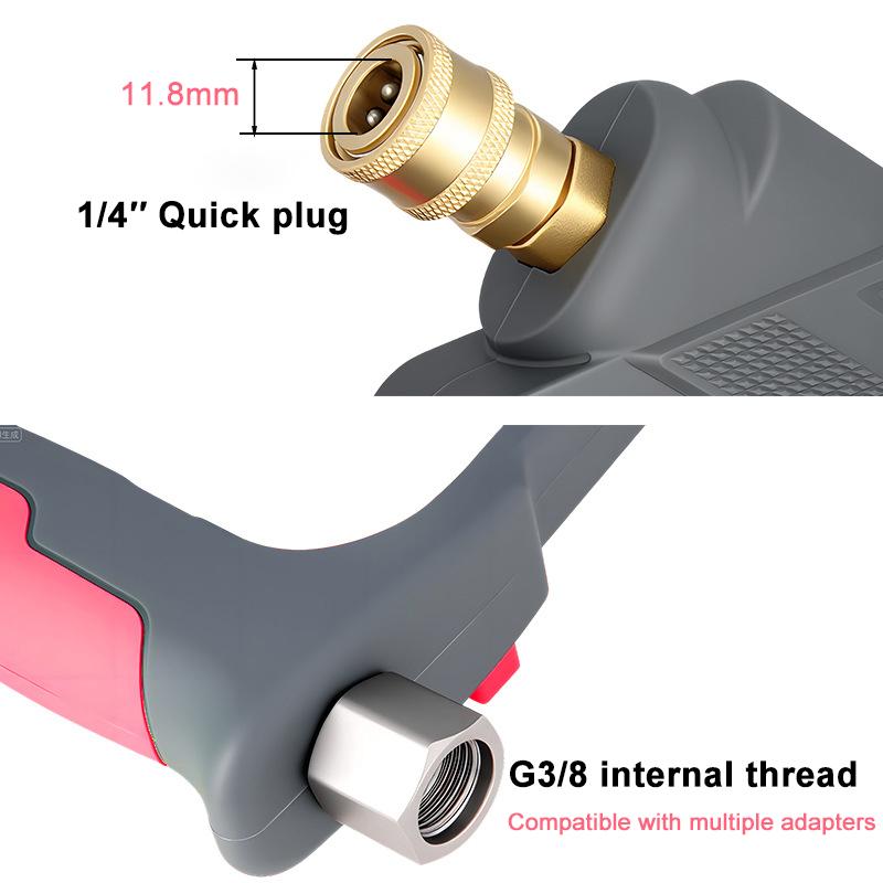 Short Gun Anti-Tangle Rotating High Pressure Car Wash Gun with 4-Color Nozzle Home Use SetPractical tools