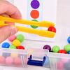 Children Clip Beads Test Tube Playthings Children Logic Concentration Fine Motor Training Color Matching Games Montessori Learning Playthings