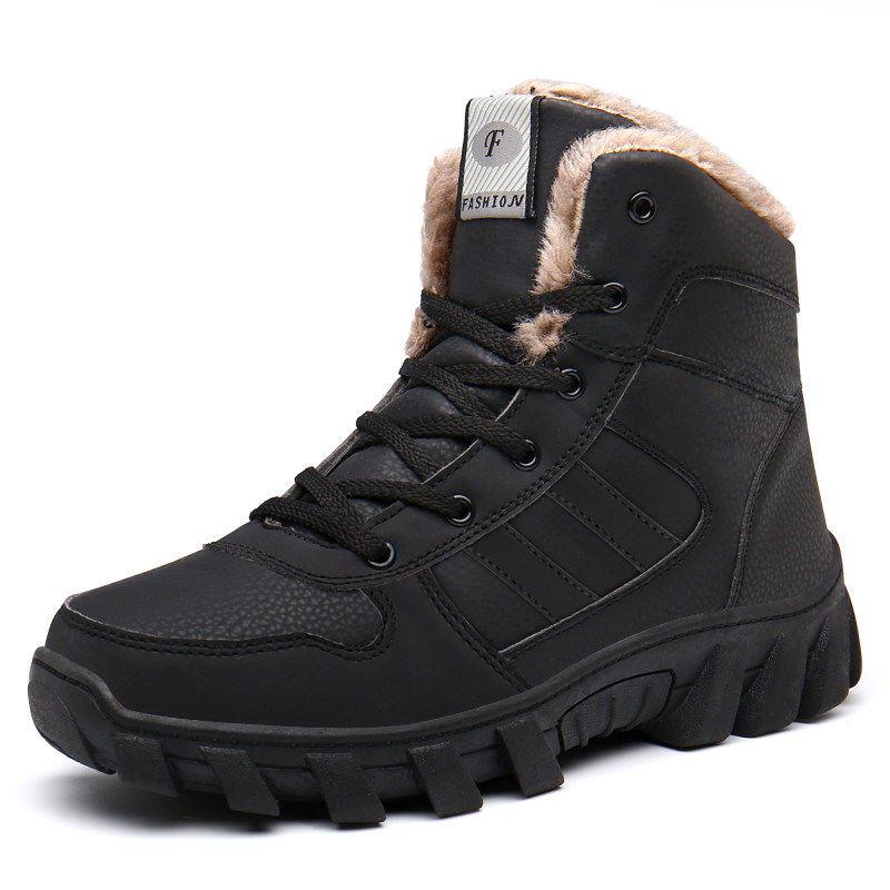 Unisex Winter Snow Boots: Thick, Non-Slip, Warm Velvet High-Tops for Cold Weather