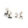 Elegant Reindeer Sculpture Collection Featuring Sitting And Standing Deer Figurines for Cabinet
