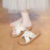 Damen Flache Sohle Blume Outdoor Strand Hausschuhe Offene Zehe Sommer Neu Weiche Sohle Rutschfest Leicht Hausschuhe Sandalen