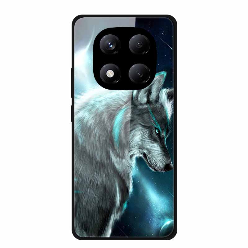 Tempered Glass Phone Case for Redmi Note 14 Pro 4G Cover Lion Wolf Hard Shell for Xiomi Redmi Note14Pro 4G Note 14Pro Cover Cool