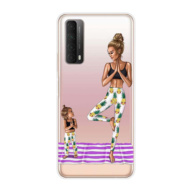 Family Mom Baby Dad For Huawei Y9S Y6S Y8S Y9A Y7A Y8P Y7P Y5P Y6P Y7 Y6 Y5 Pro Prime 2020 2019 Soft Phone Case