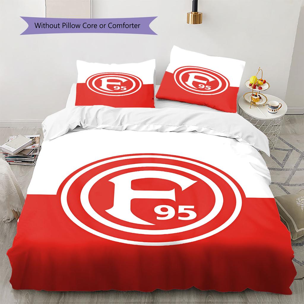Fortuna Düsseldorf Bedding Quilt Set Quilt Cover Pillowcase Home Decoration Birthday Gift (1 * Duvet Cover + 2 * Pillowcase, Without Core)