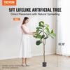 Artificial Fiddle Leaf Fig Tree, 5 FT, Secure PE Material & Anti-Tip Tilt Protection Low-Maintenance Faux Plant, Lifelike Green Fake Potted Tree for