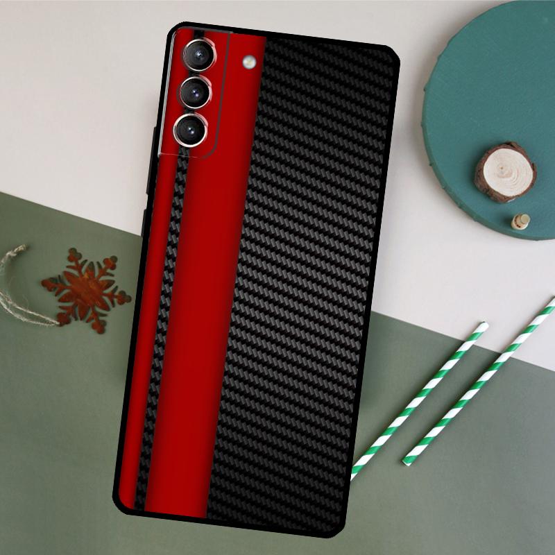 Car Carbon Fibre Pattern Case For Samsung Galaxy S9 S10 Plus S20 S21 FE S22 S23 Ultra Note 10 20 Ultra Phone Cover