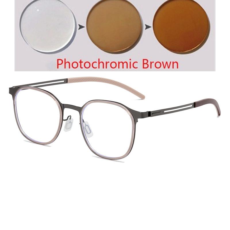 Metal Oversized Student Nearsighted Glasses For Men Fashion Business Shortsighted Prescription Glasses Women -0.5 -0.75 To -6.0