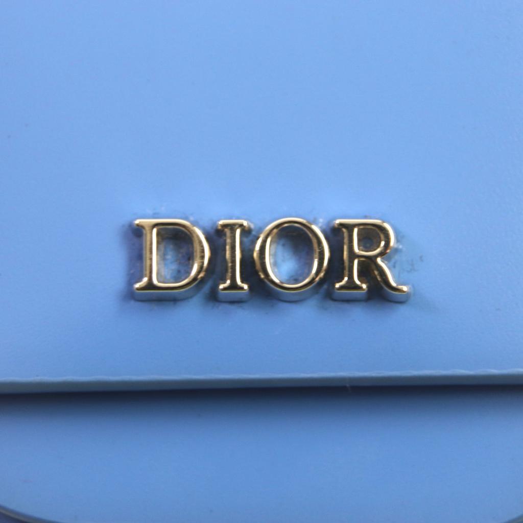 Great DIOR key ring Metal logo earphone case for AirPods Silver leather mens Used