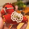 Chinese Style Pony Keychain Cartoon Stuffed Animal Keyring Kawaii Pony Pendant  Car Decoration