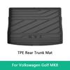 For VW Golf MK8 2025 Car Rear Trunk Mat TPE 3D All Weather Waterproof Non-Slip Trunk Carpet Cargo Liner Floor Mats Accessories