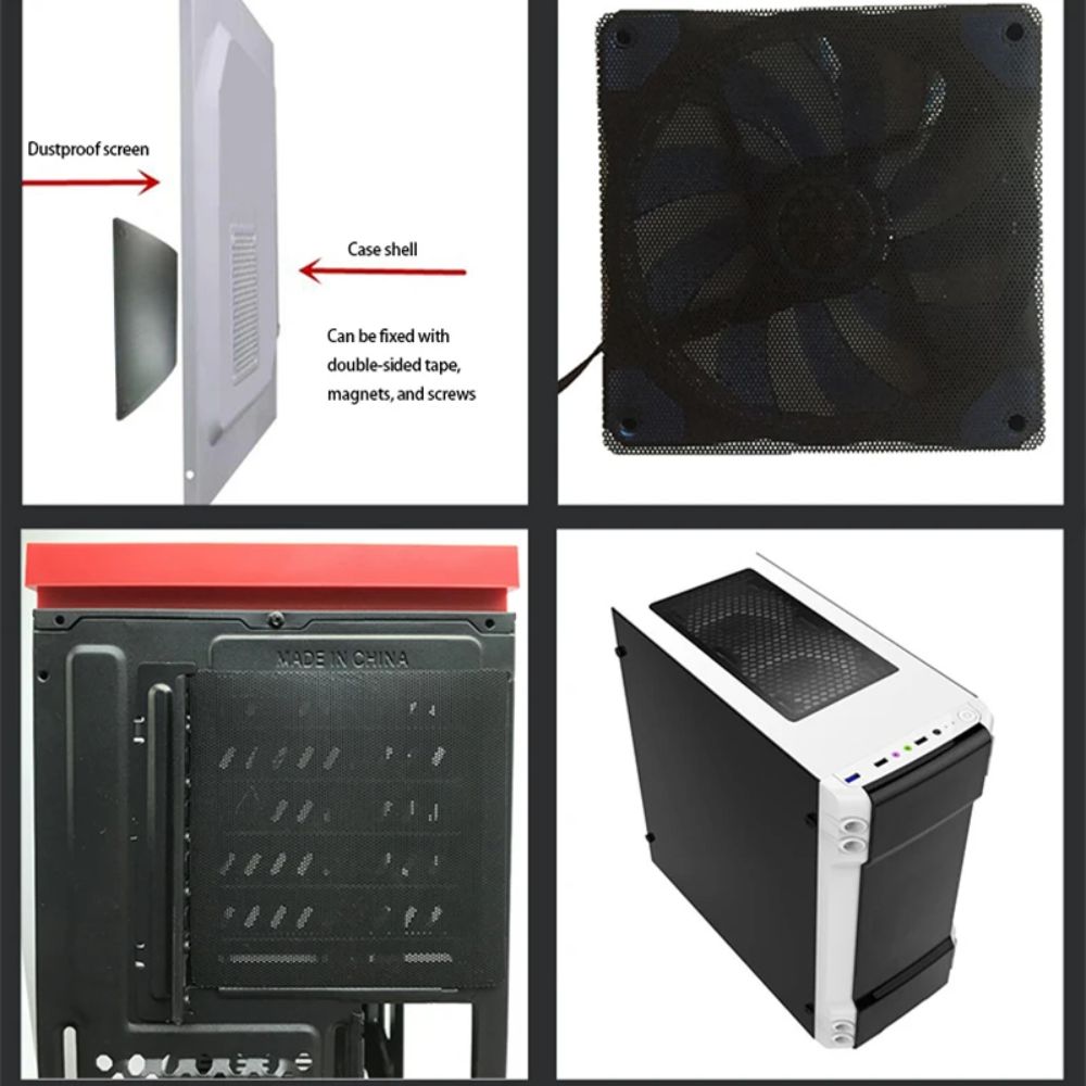 PVC Computer Case Dust Filter Breathable Dustproof Mesh Cover Audio Cabinet Accessories
