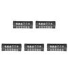 5pcs Terminal Block Barrier Strip Dual Row TB 15A 600V M3 Screws High Tenacity Wire Barrier Block 6 Positions(1506)