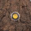 Natural Yellow Cat's Eye 925 Silver Statement Best Friend Gift Ethnic Boho Ring RR-49-41