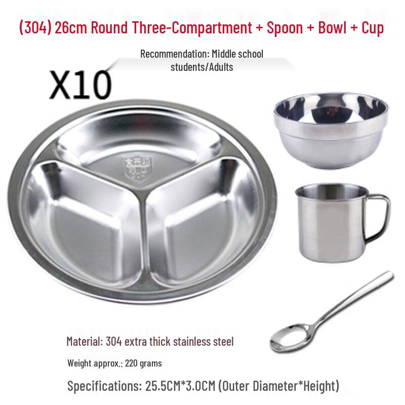 Kids Stainless Steel Divided Meal Set