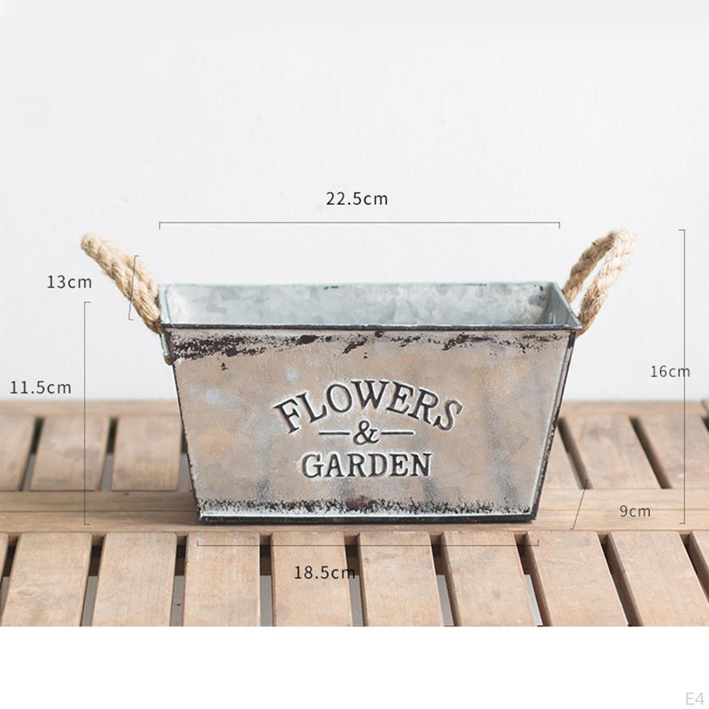 Bucket, Plants Container Planter Backyard Balcony Decor French Bucket