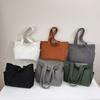 Simple literary tote bag women's new casual shoulder bag large capacity trendy handbag