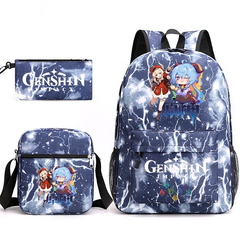 Yuanshen Backpack 3 Pieces/set Girls Boys Travel Shoulder Bag School Backpack