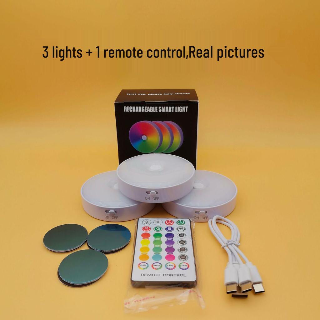 RGB 16-Color Long-Lasting Remote LED Night Light for Parties & Wine Cabinets