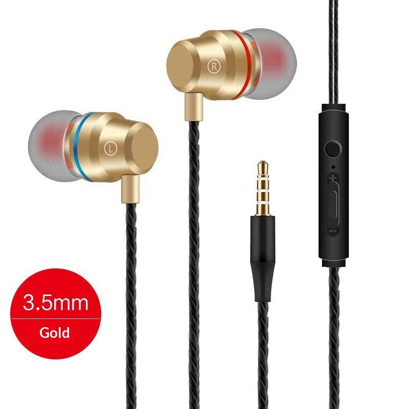 3.5Mm Wired Earphones 360° Surround Sound In Ear Wired Headphones With Microphone Wired Control Wired Headphones