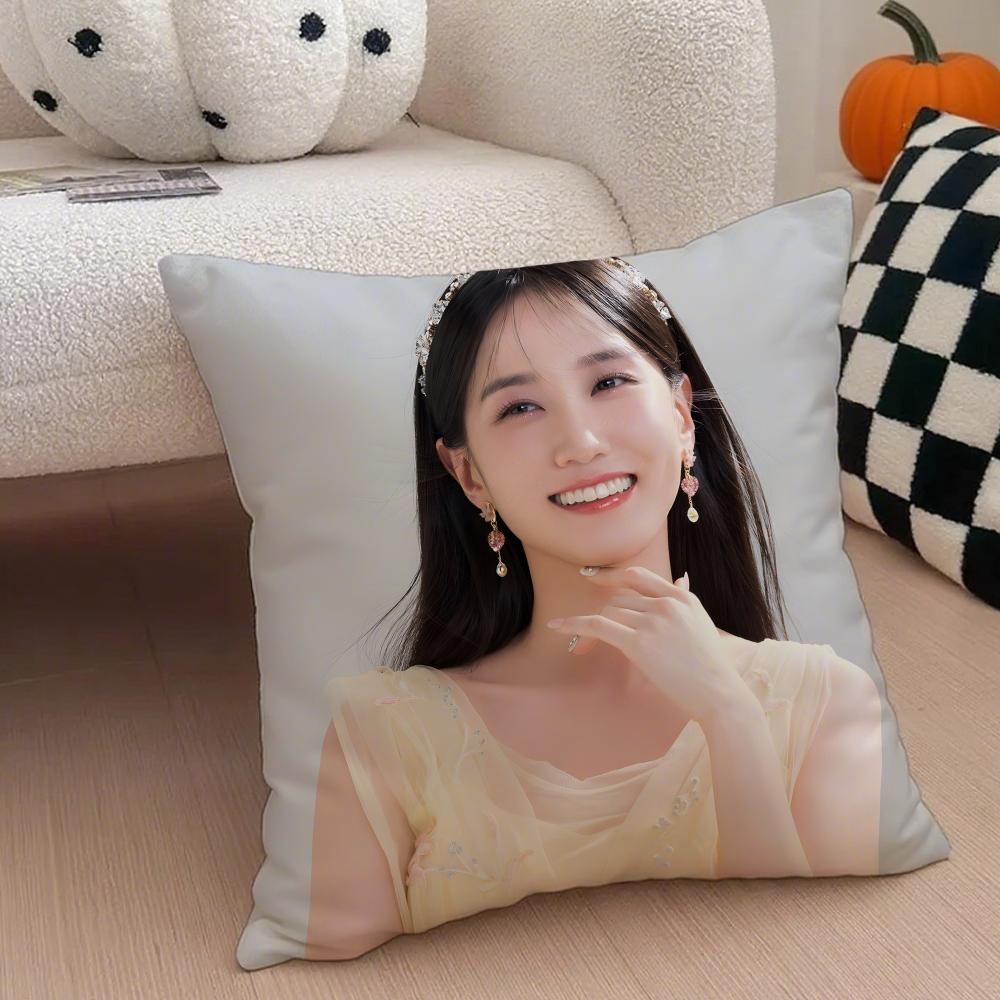 Talented Korean Beautiful Actress PPark Eunbin Cushion Cover Throw Pillow Cover Hidden Button Durable Polyester Chair Cushion