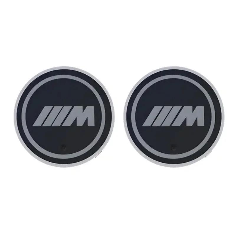 2Pcs Luminous Car Coaster Water Cup Holder Non Slip Pad Mat for Bmw X1 X2 X3 X4 X5 X6 X7 M2 M3 M5 E39 E46 E60 F10 F15 F20 F25 M