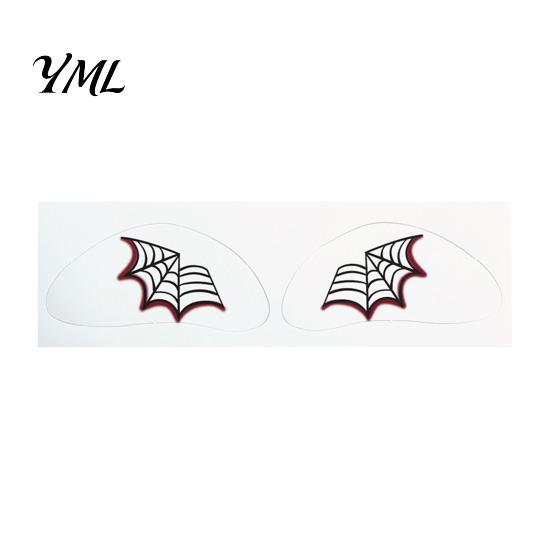 Water Transfer Body Stickers Halloween Makeup Eye Temporary Tattoos, Waterproof Spider Web Bat Eyeliner Scary Face Decals Shadow Tattoo Sticker