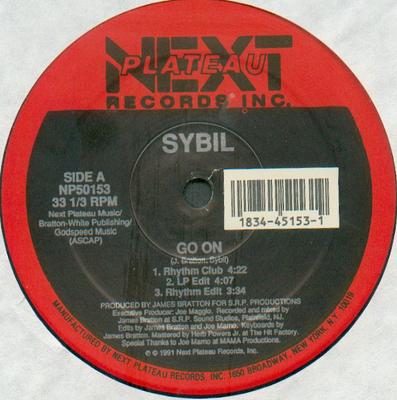 12inch Record SYBIL - Go On NP50153 Next Plateau Re 1991 US Dance & Electronica Used
