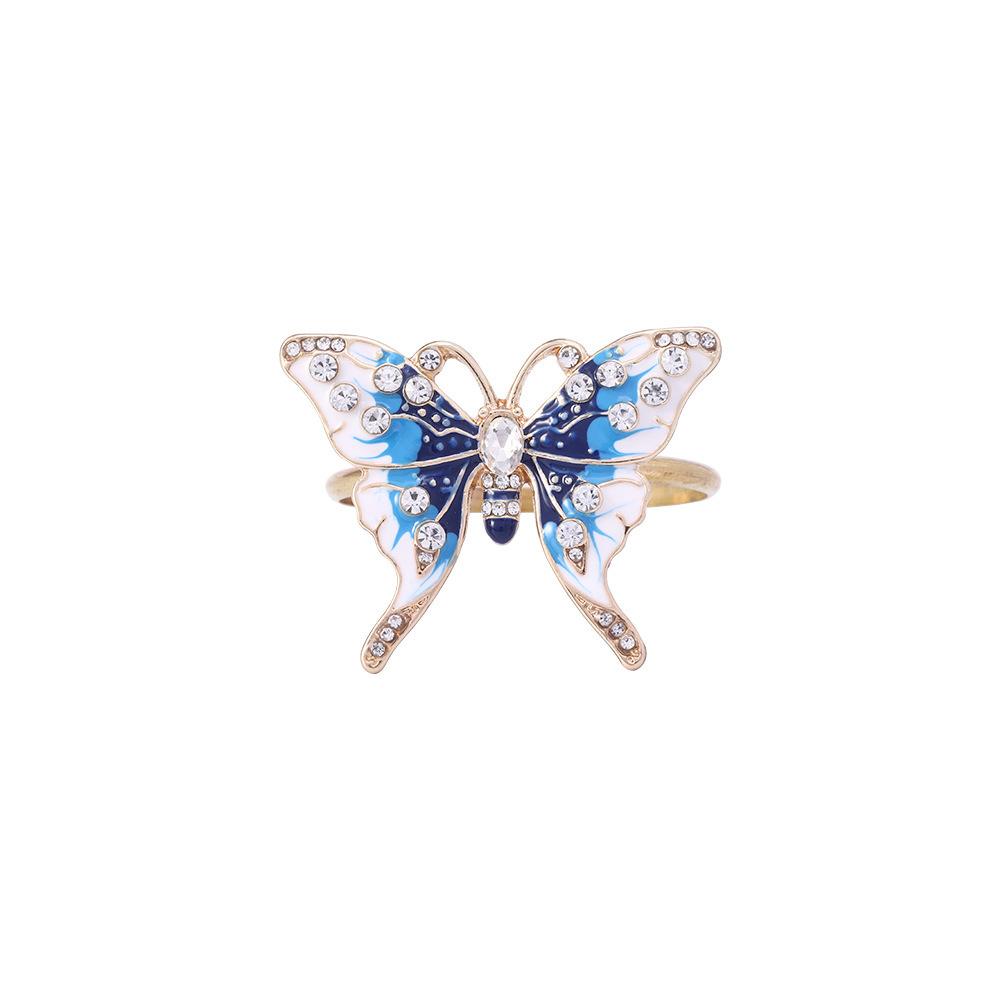 2 PCS Western Restaurant Hotel Table Decoration Napkin Buckle, Cute Butterfly Dragonfly Bee Napkin Ring, Creative Napkin Ring