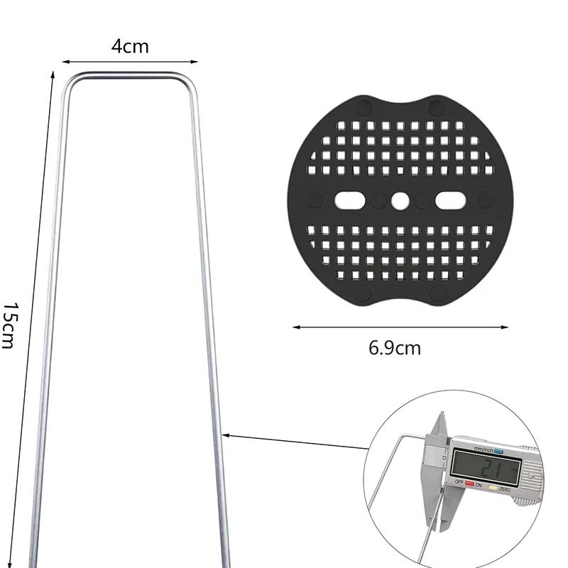 10-20Pcs/Pack Garden Peg Silver Metal U-Shape Garden Staple Garden Ground Nail Film Fixed Pegs Gardening Fixing Tools Film Peg