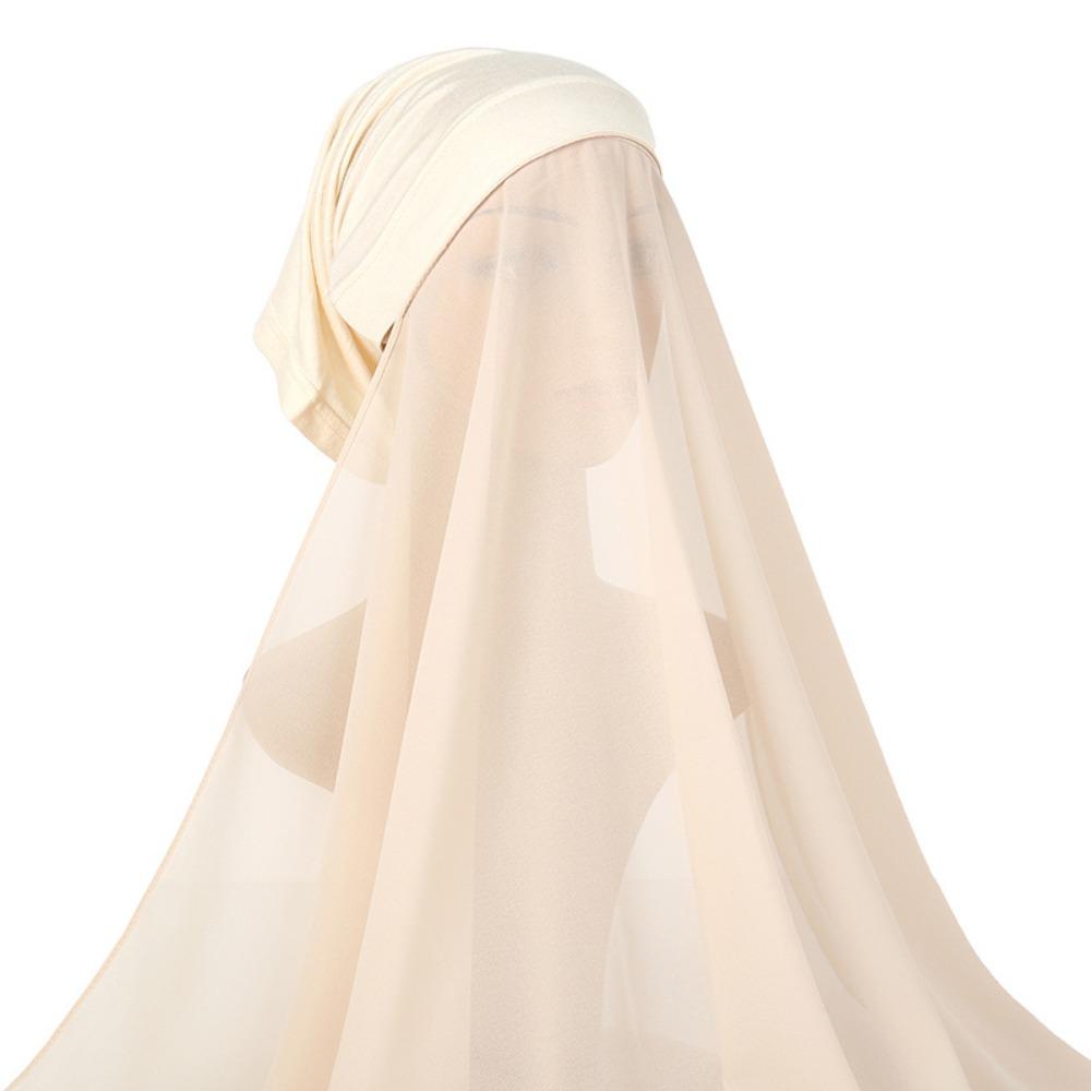 Plain Chiffon Chiffon Shawl Modal Hijab Cover Stylish Long Scarf Islam Inner Scarf