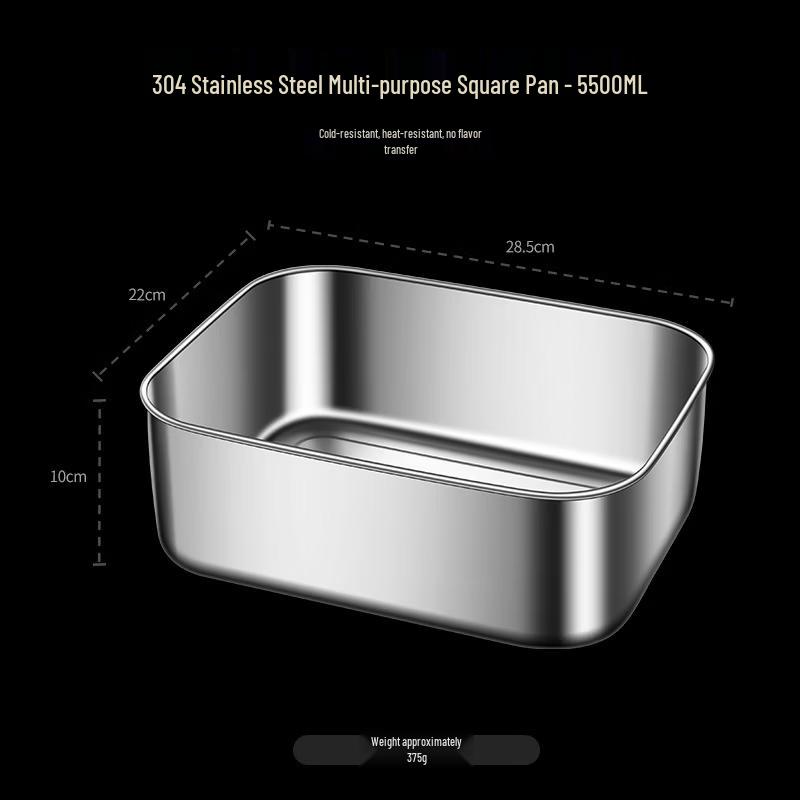 CMAOS Portable 304 Stainless Steel Large Capacity Picnic Lunch Box with Lid