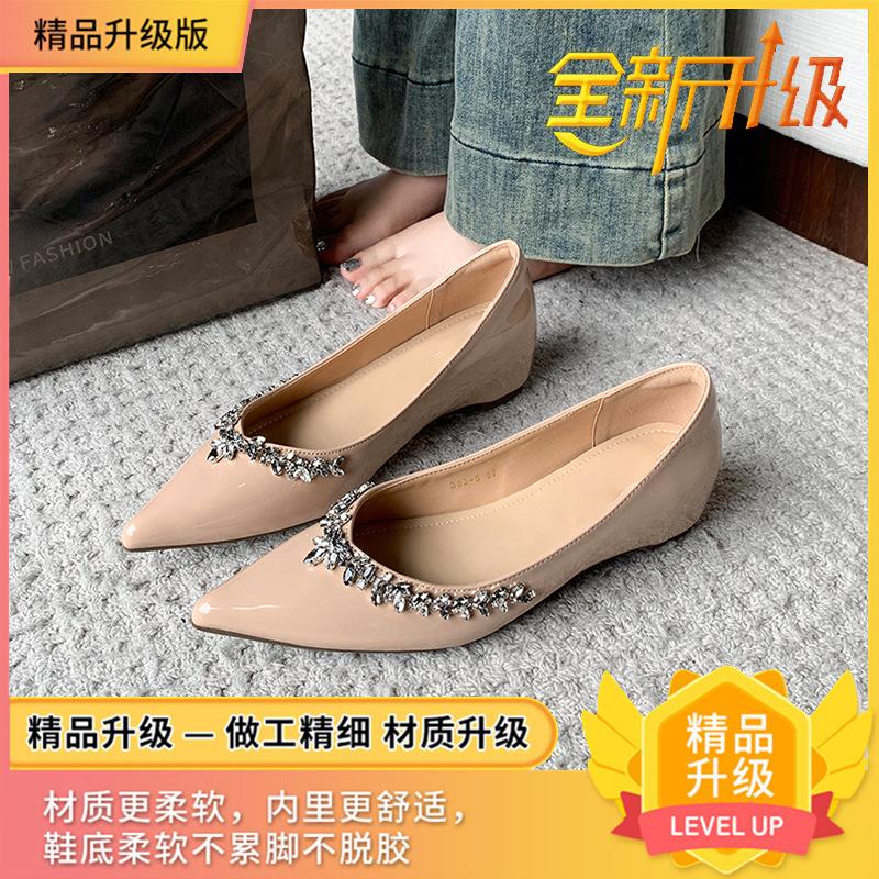 

Французские ретро туфли Мэри Джейн на скрытой платформе женские маленькие человек с юбкой нежные вечерние туфли с острым носком мягкая подошва 40