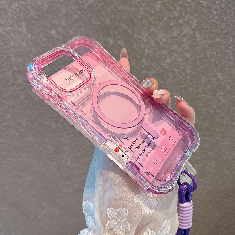 

Чехол для мобильного телефона «три в одном» градиентного цвета для IP16promax, тонкий и устойчивый к царапинам, модель For iPhone 17 Pro Max