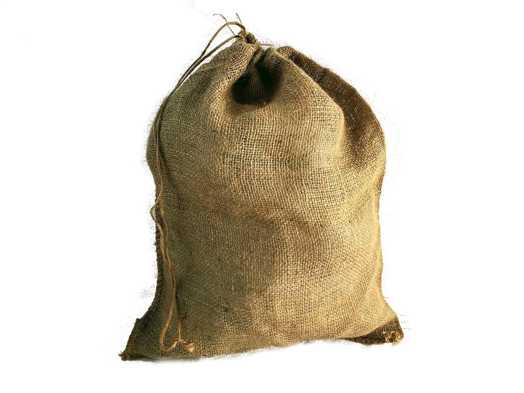 Jute Sandbags with Drawstring Closures, Vegetation Sandbags, 48cm x 62cm, Set of 5