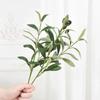 1/3/6PCS Artificial Olive Leaves Tree Branch Green Plant with Fruit for Home Garden Vase Decoration Wedding Bouquet Silk Flowers