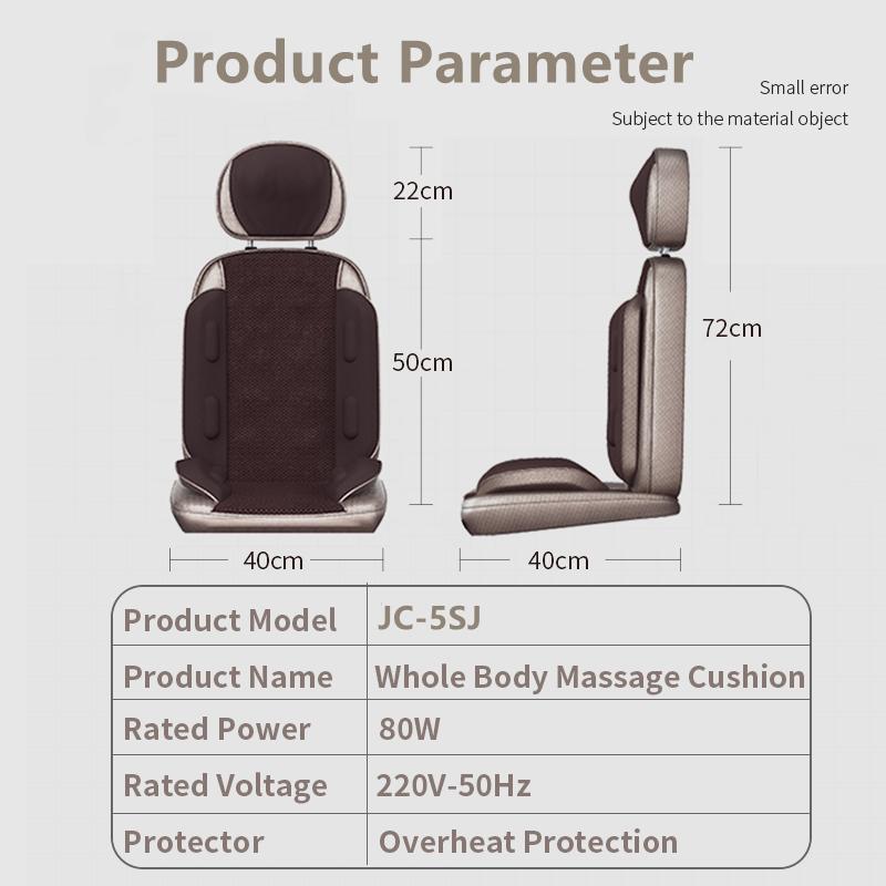 Vibrating Electric Cervical Neck Back Body Cushion Massage Chair Muscle Stimulator Heated Remote Control Pad Fatigue Relife Gift