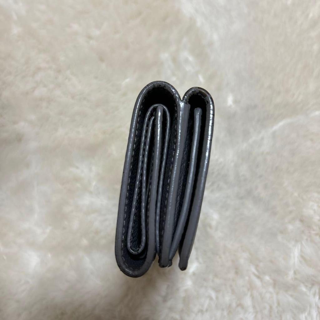 Used SAINT LAURENT Compact Trifold Wallet Gray