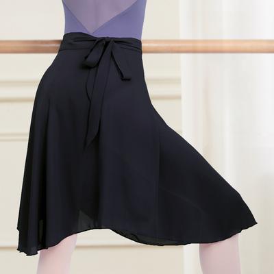 Ballettrock für Erwachsene, Einteiliger Schnür-Halbkörper-Chiffon-Schürze, Tanzkostüm, Übungsgazerock, Langer Rock für Damen