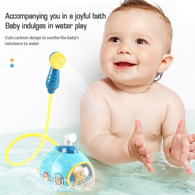 Baby Bath Toys For Kids Electric Submarine Shower Sucker Baby Toys Spray Water Toys Bathtub Toys Sprinkler Baby Shower