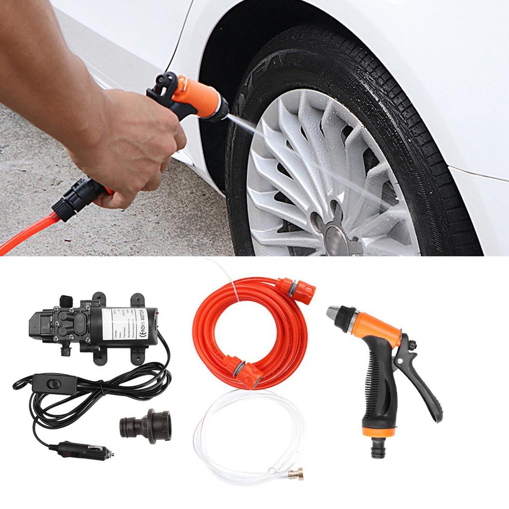 12V Electric Car High Pressure Washer Sprayer Power Pump System Kit Car Washing Cleaning Tool