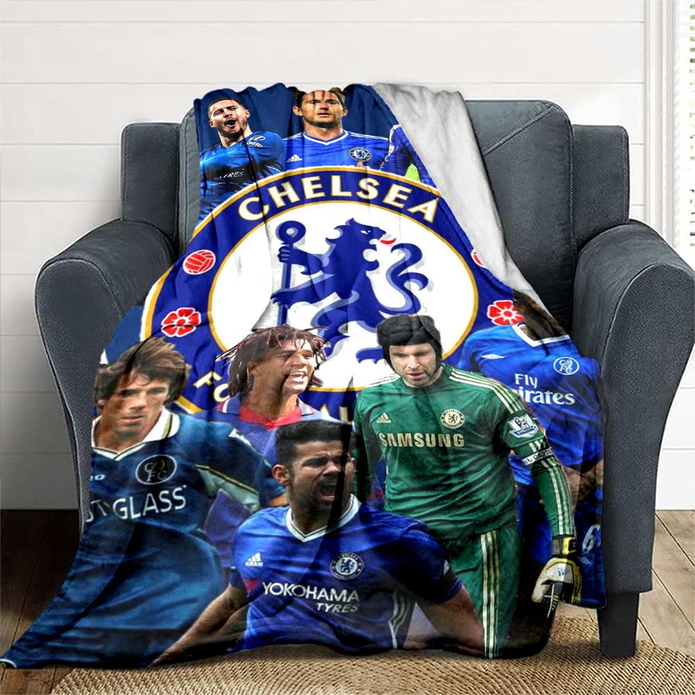 Chelsea Fc Football Player Blanket Durable Comfort Perfect for Office Chair Livingroom Picnics Four Seasons Multipurpose Stylish Decor