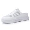 Foreign Trade Little White Slippers Women's 2025 Summer Rubber Women's Shoes Mesh Breathable Simple Bag Head Cool Half Drag