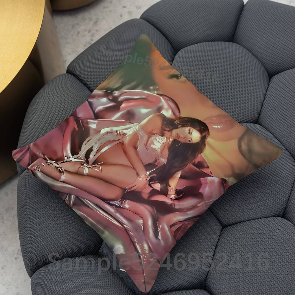KKali Uchis Sincerely Square Cushion Pillow Case Sofa BedroomLiving Room Backrest Multiple Sizes Washable Covers