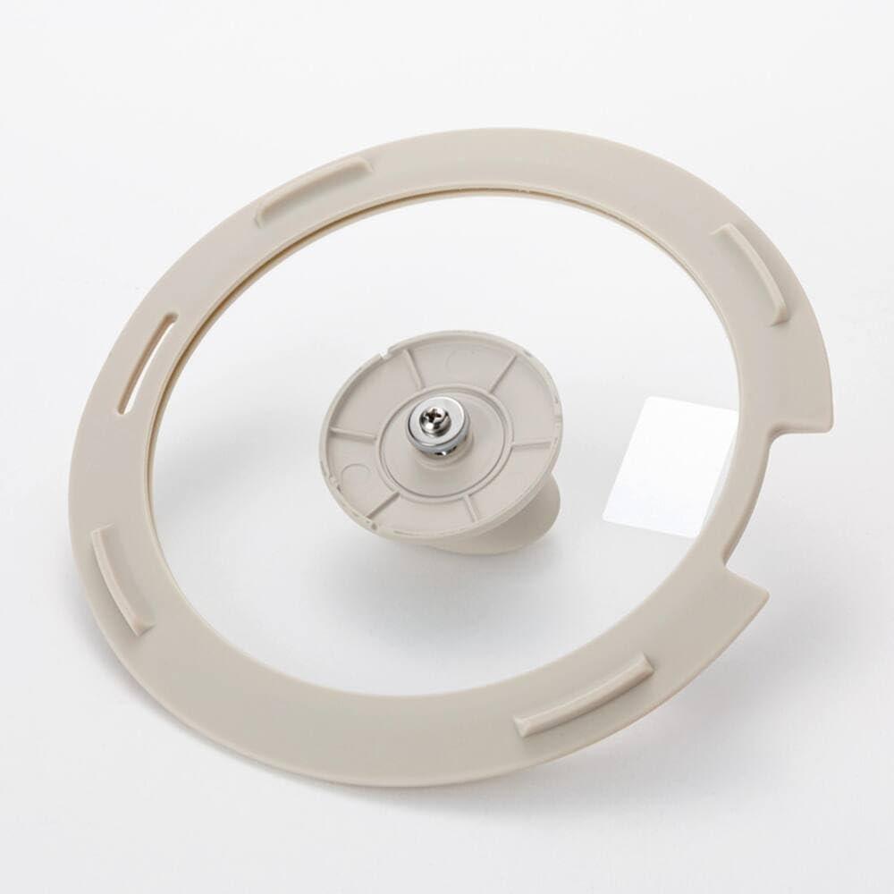NITORI TORERU Series Silicone Rim Glass Lid 20cm Beige, Detachable Handle Compatible Cookware Lid