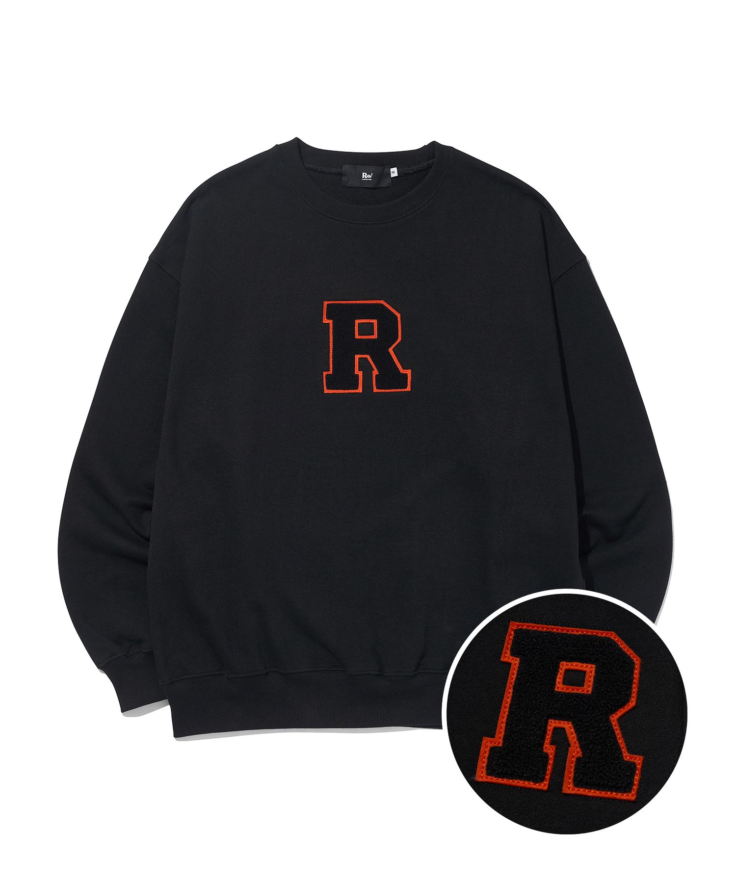 Свитшот с вышивкой Row Lab R (черный) L