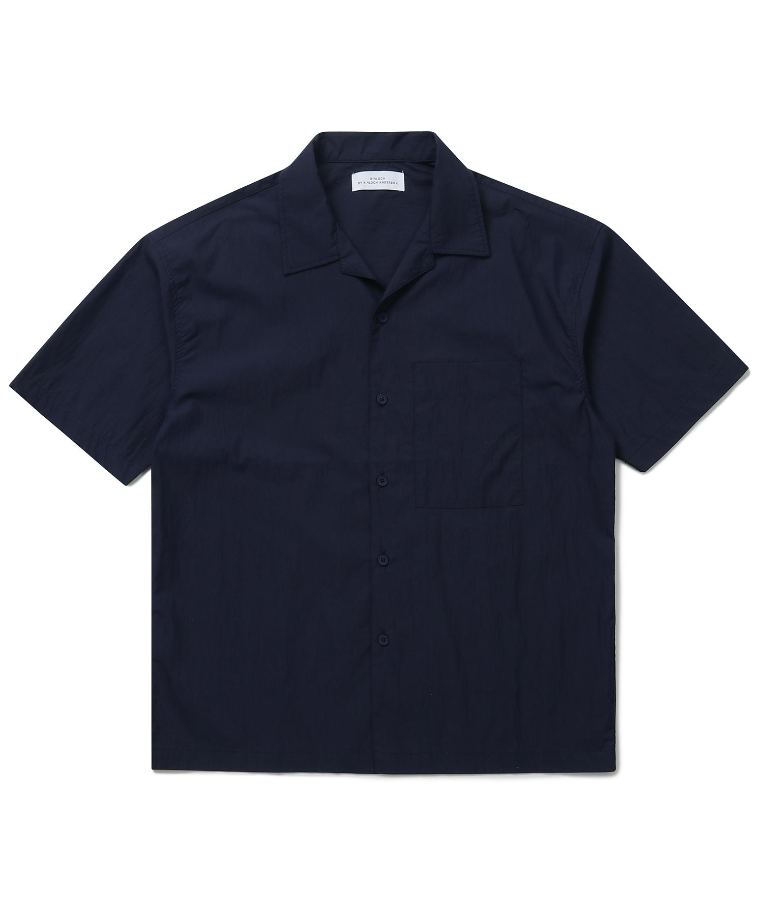 Connect Kinrock Cotton/Nylon Open Collar Shirt (Navy) Navy/L