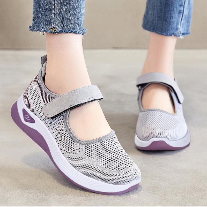 Women'S Breathable Mesh Sneakers Lightweight Non Slip Walking Shoes Woman Spring Summer Comfortable Soft Sole Casual Shoes