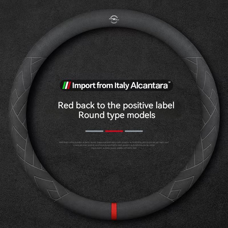 

For Opel OPCline ASTRA CORSA INSIGNIA MOKKA VECTRA GTC Tigra Suede Leather Car Steering Wheel Cover Anti-slip Auto Accessories