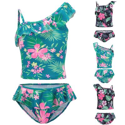 Kids Toddler Baby Girls Summer Outfits Leopard Print Bikini Swimsuit Ruffles Sunsuit Beachwear Swimwear Clothes Set